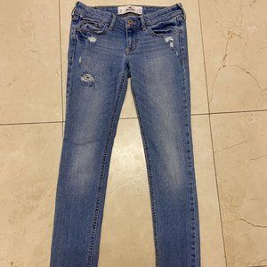 Hollister Distressed Light Wash Skinny Jeans